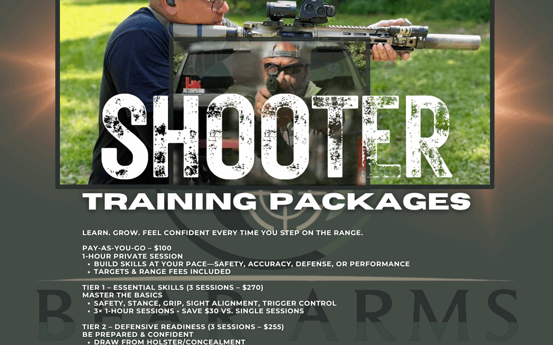 Shooter’s Private Training: (Slots Available)